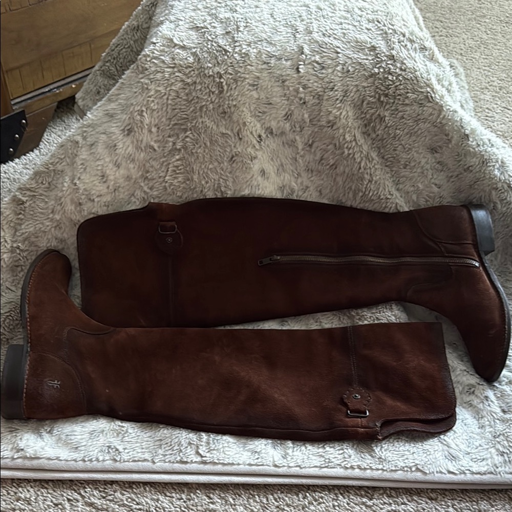 Frye over the knee boots suede